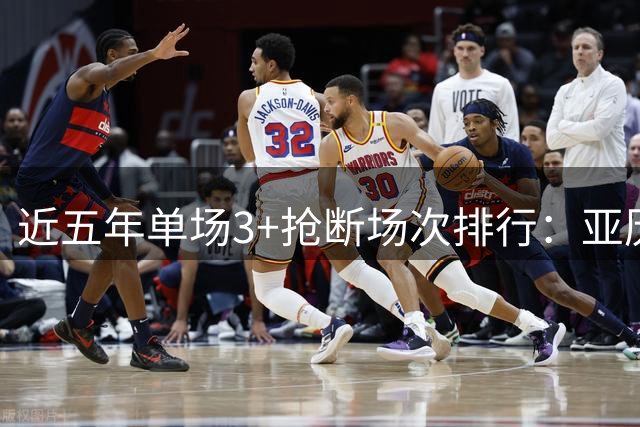 近五年单场3+抢断场次排行：亚历山大居首